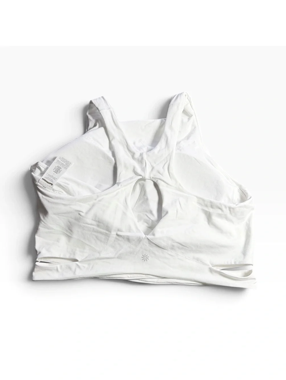 ATHLETA white side cut out conscious crop pull over tank bra size 1X D-DD New